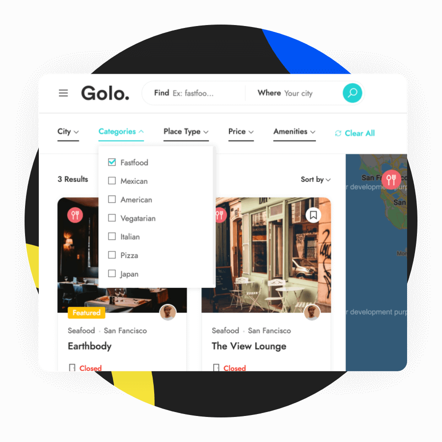 Golo Landing – City Travel Guide, Business Listing WordPress Theme
